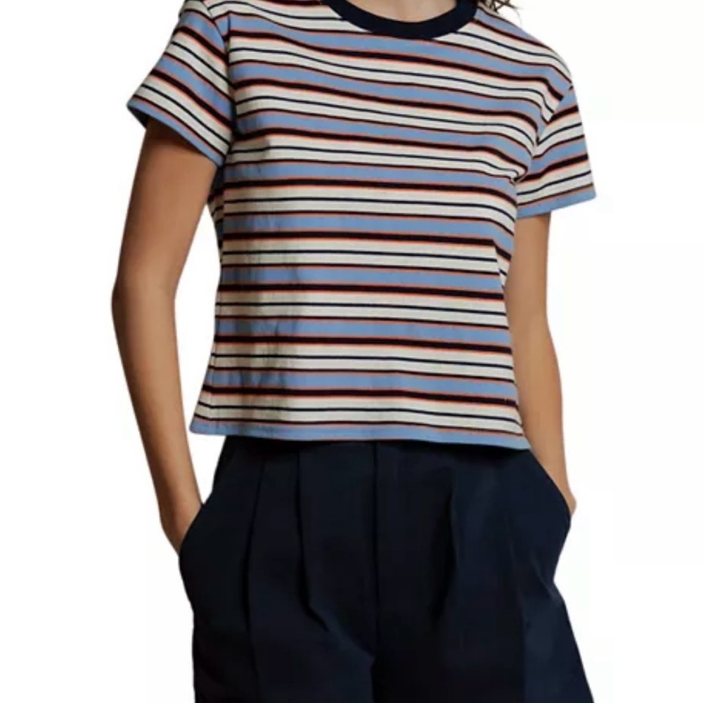Perfectwhitetee Striped Crewneck Tee